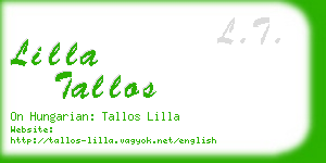 lilla tallos business card